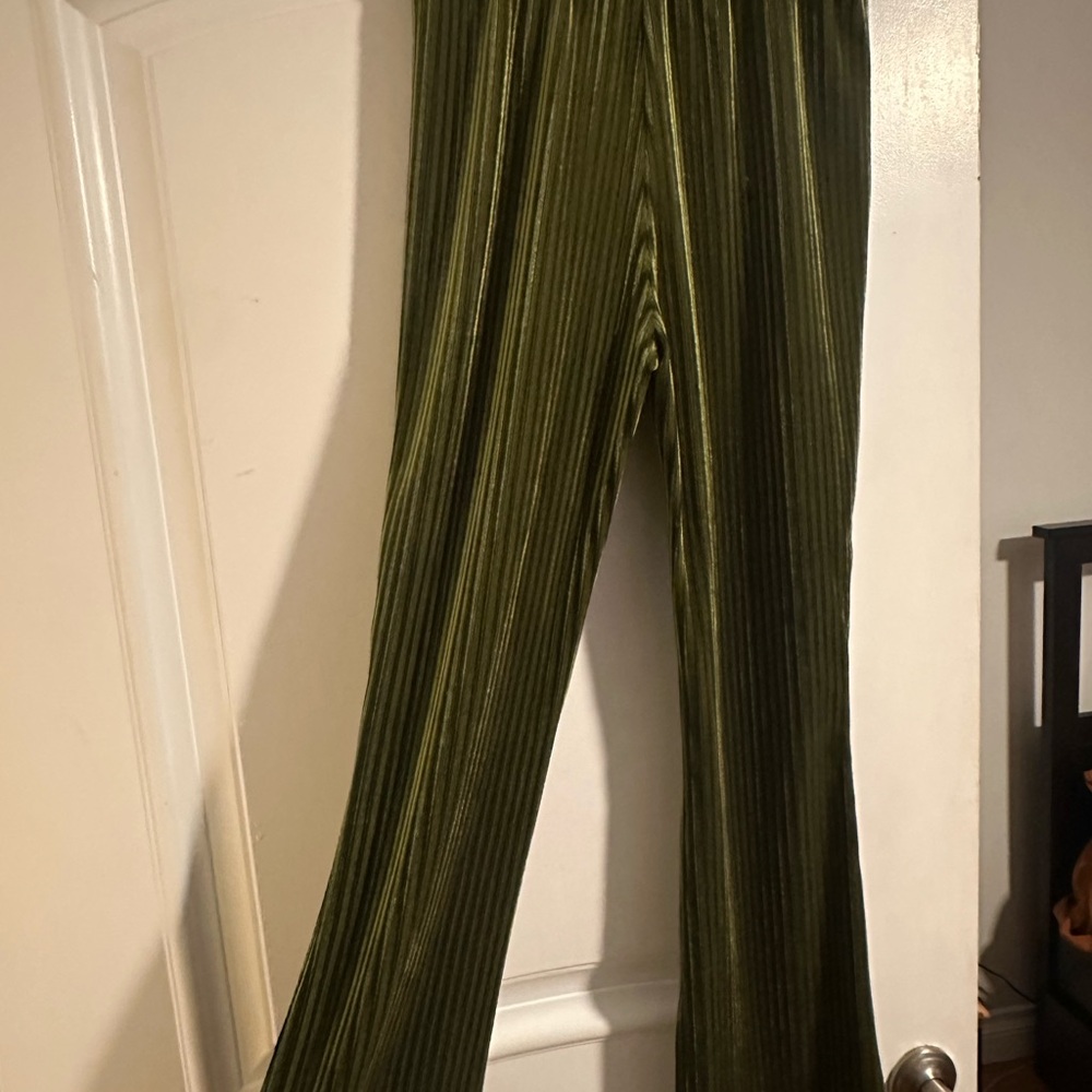 SHEIN Olive Green Wide Leg Pants